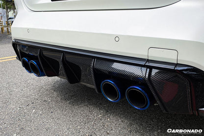 Alerón trasero de fibra de carbono estilo MP Carbonado 2021-UP BMW M4 G82 G83 con tapas