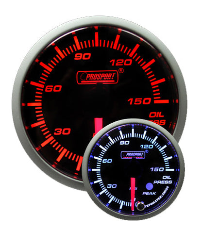 Prosport 2-1/16" Premium Amber / White Oil Pressure Gauge