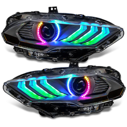 Oracle Lighting Dynamic ColorSHIFT LED Headlights - Black Series (18 - 23 Ford Mustang) - ORACLE Lighting