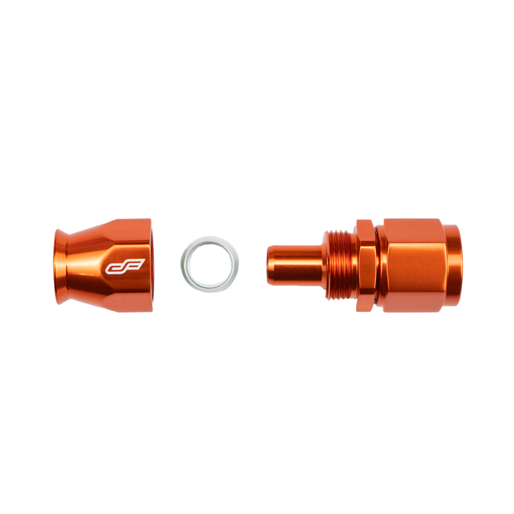 -6 AN Straight Female Aluminum Hose End (PTFE)