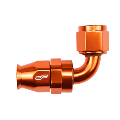 -8 AN 90 Degree Female Aluminum Hose End (PTFE)