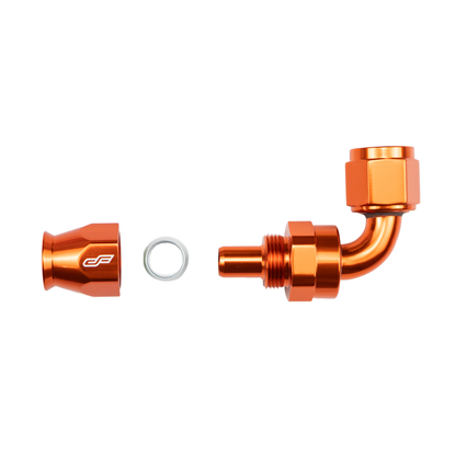 -4 AN 90 Degree Female Aluminum Hose End (PTFE)