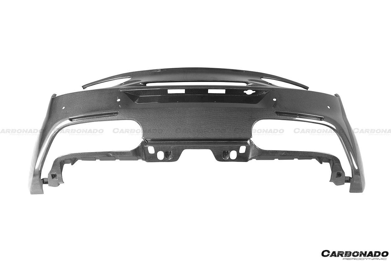 Carbonado 2015-2020 Ferrari 488 GTB Spider OE Style Carbon Fiber Rear Bumper