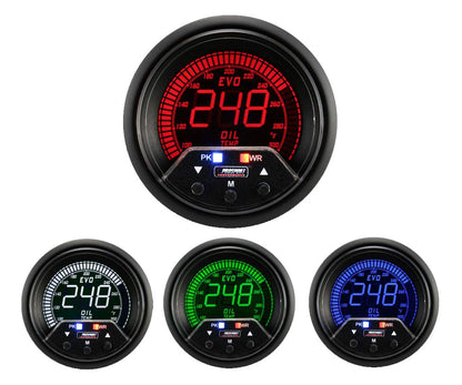 Medidor de temperatura de aceite eléctrico Prosport Premium Evo de 2-3/8"