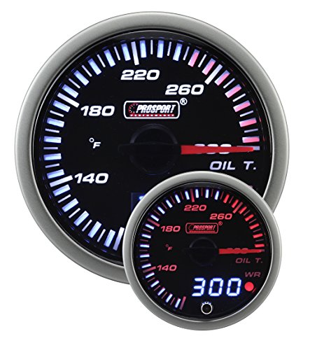 Medidor de temperatura de aceite eléctrico JDM Prosport de 2-1/16"