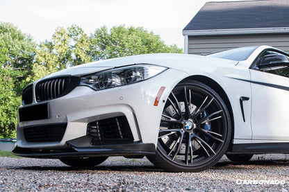 Carbonado 2013-2020 BMW 4 Series F32 F33 MP Style Carbon Fiber Front Lip (For M-Tech Only )