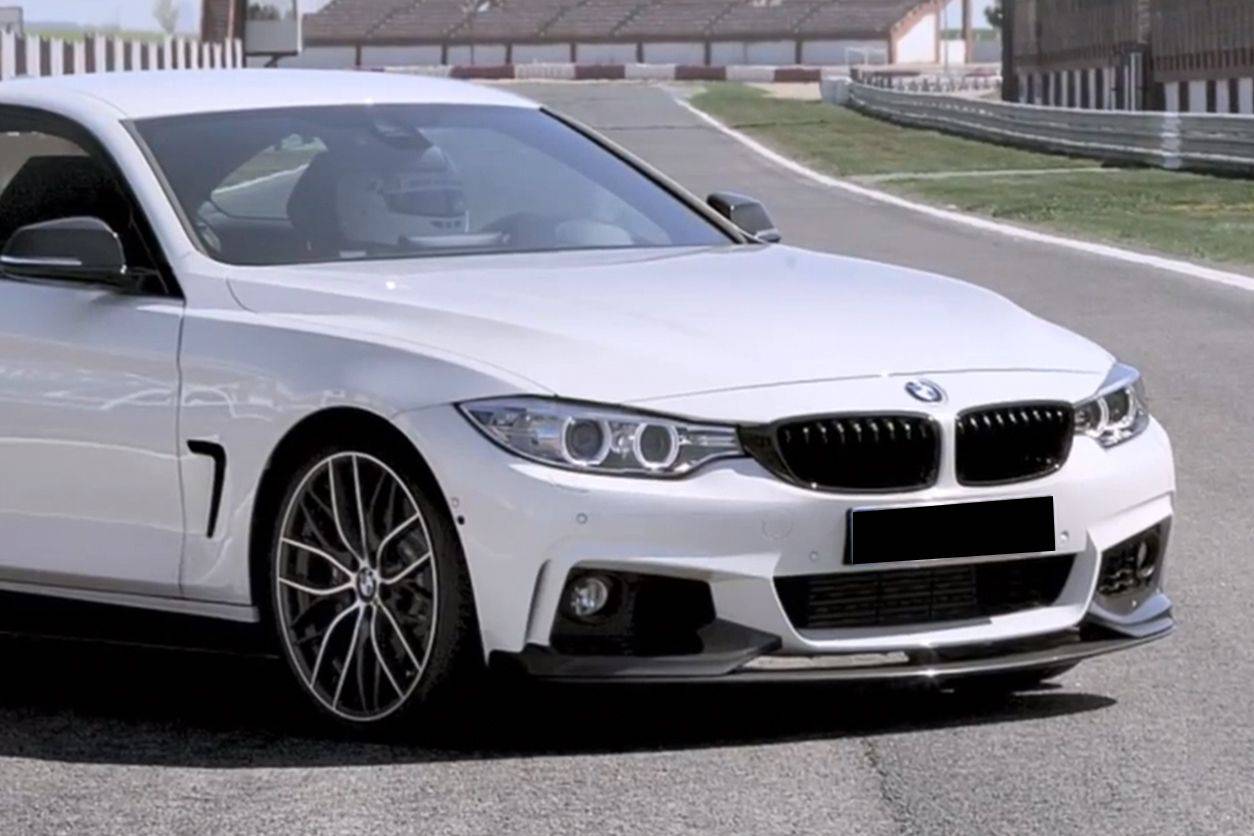 Carbonado 2013-2020 BMW 4 Series F32 F33 MP Style Carbon Fiber Front Lip (For M-Tech Only )