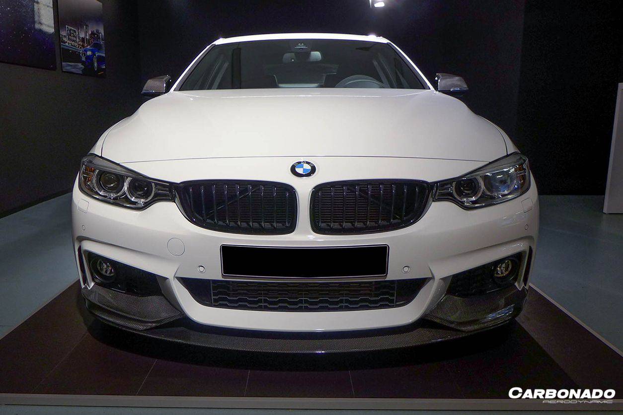 Carbonado 2013-2020 BMW 4 Series F32 F33 MP Style Carbon Fiber Front Lip (For M-Tech Only )