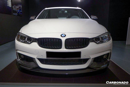 Carbonado 2013-2020 BMW 4 Series F32 F33 MP Style Carbon Fiber Front Lip (For M-Tech Only )