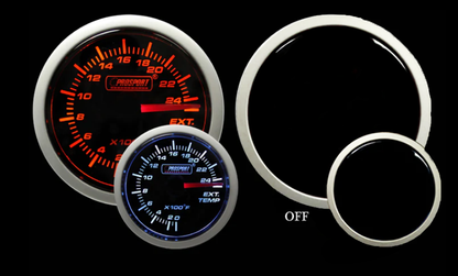 Prosport 2-1/16" Amber / White - Electrical Exhaust Gas Temperature Gauge