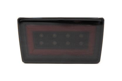 OLM F1 NB+R V2 (lente ahumada, base negra brillante, barra roja) - WRX/STI 2015-2020