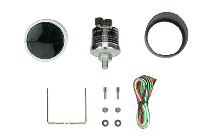 Medidor de presión de combustible azul/blanco Prosport de 2-1/16" 