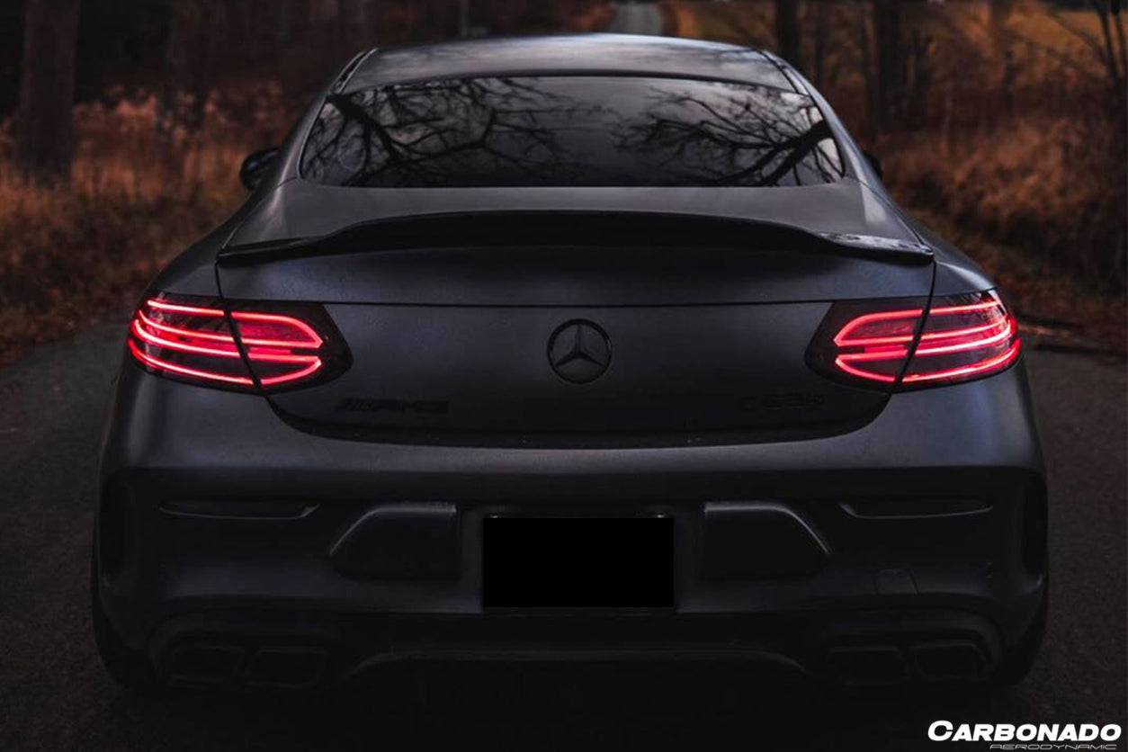 Alerón de maletero estilo PS para Mercedes Benz W205 C63 Clase C Coupé Carbonado 2015-2021