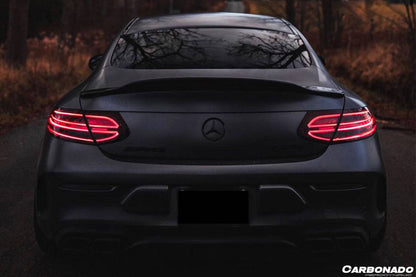 Alerón de maletero estilo PS para Mercedes Benz W205 C63 Clase C Coupé Carbonado 2015-2021