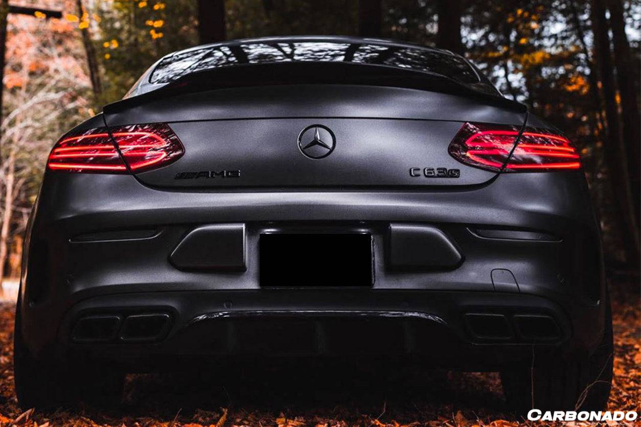 Alerón de maletero estilo PS para Mercedes Benz W205 C63 Clase C Coupé Carbonado 2015-2021