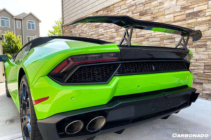 Carbonado 2015-2025 Lamborghini Huracan LP610  LP580  Evo  Tecnica VRS Style Carbon Fiber Trunk Spoiler with Base