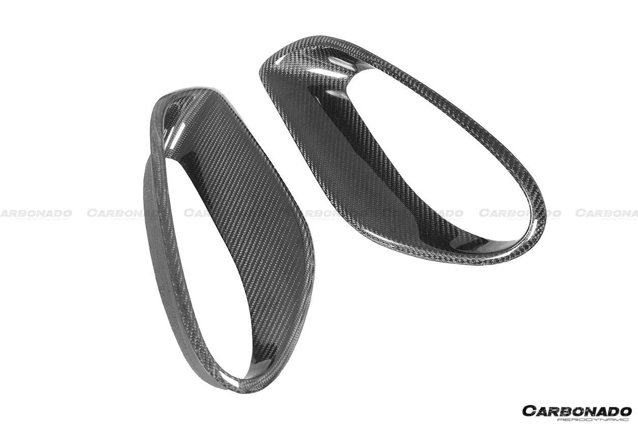 Carbonado 2013-2019 Porsche 911 991-2 Turbo S OEM Style Carbon Fiber Quarter Panel Side Scoops