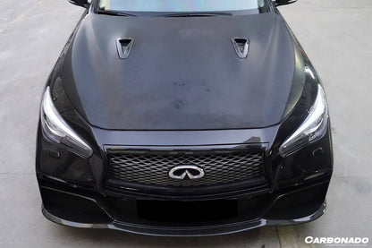 Capó estilo EAU ROUGE del Infiniti Q50 Sedán Carbonado 2014-2017