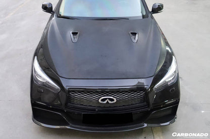 Capó estilo EAU ROUGE del Infiniti Q50 Sedán Carbonado 2014-2017