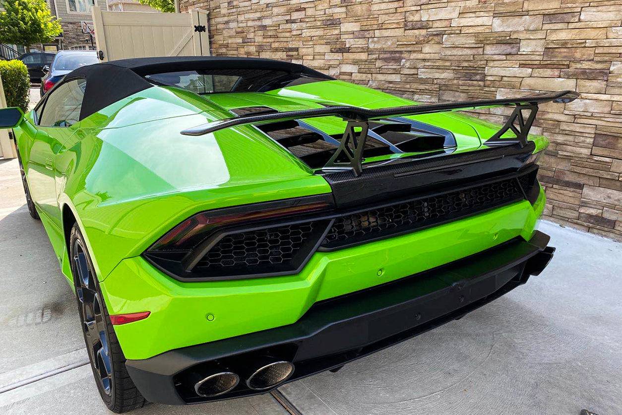 Carbonado 2015-2025 Lamborghini Huracan LP610  LP580  Evo  Tecnica VRS Style Carbon Fiber Trunk Spoiler