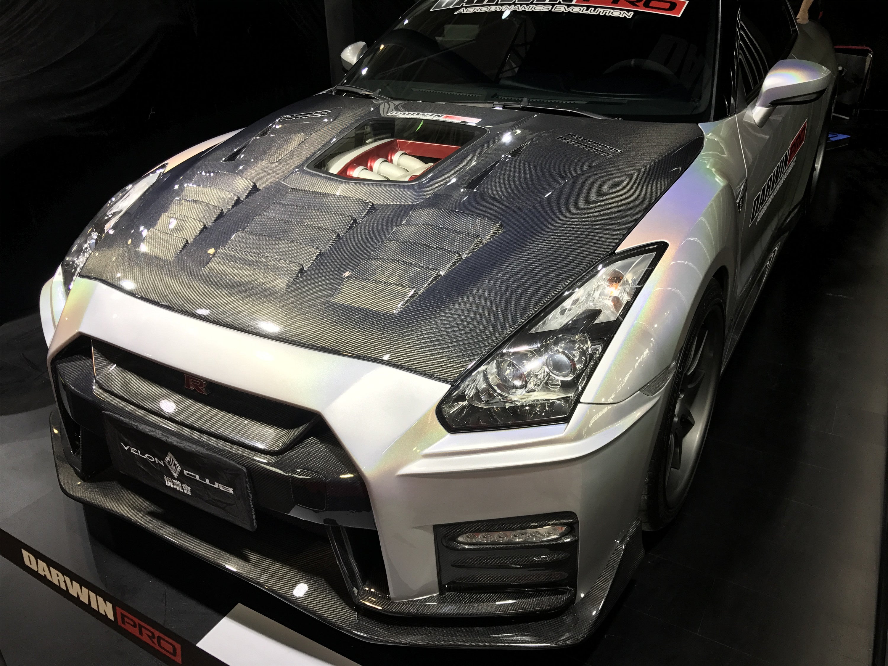 Capó de fibra de carbono DarwinPRO 2008-2016 Nissan GTR R35 CBA DBA IMP de alto rendimiento
