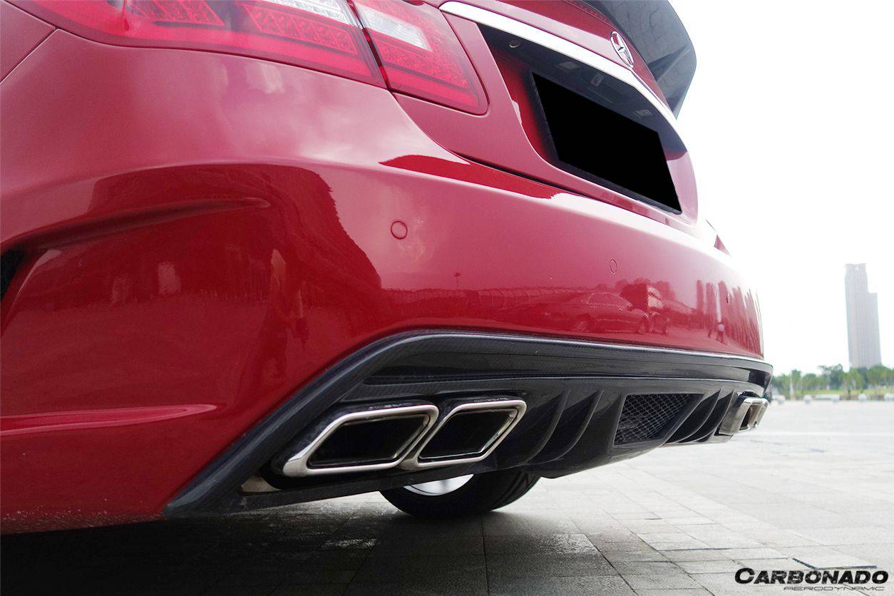 Carbonado 2010-2016 Mercedes Benz E Class W207 Coupe PD Style Rear Bumper With exhaust Tips