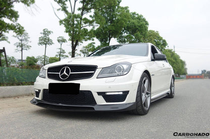 Carbonado 2012-2014 Mercedes Benz W204 C63 AMG RZ Style Carbon Fiber Front Lip