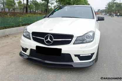 Carbonado 2012-2014 Mercedes Benz W204 C63 AMG RZ Style Carbon Fiber Front Lip