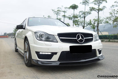 Carbonado 2012-2014 Mercedes Benz W204 C63 AMG RZ Style Carbon Fiber Front Lip