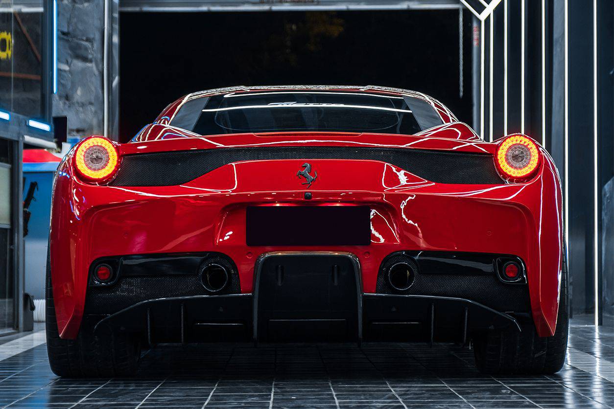 Carbonado 2010-2015 Ferrari 458 Coupe Spider Speciale Style Carbon Fiber Rear Bumper With Diffuser
