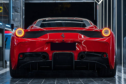Carbonado 2010-2015 Ferrari 458 Coupe Spider Speciale Style Carbon Fiber Rear Bumper With Diffuser
