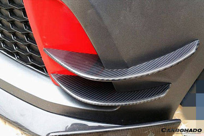 Carbonado 2015-2017 Audi RS7 BS Style Carbon Fiber Front Bumper Canards