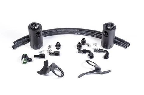 Radium Dual Oil Catch Can Kit (15+ Ford Mustang GT) - Radium Engineering