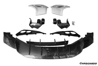 Carbonado 2021-2024 Aston Martin DBX 707 Style Dry Carbon Fiber Front Bumper With Lights