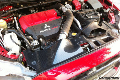Carbonado 2008-2016 Mitsubishi Lancer Evolution 10 OE Style Carbon Fiber Radiator Cover