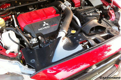 Carbonado 2008-2016 Mitsubishi Lancer Evolution 10 OE Style Carbon Fiber Radiator Cover
