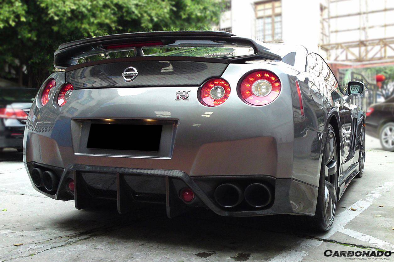Carbonado BSE Style Carbon Fiber Rear Lip | 2008-2011 Nissan GTR R35