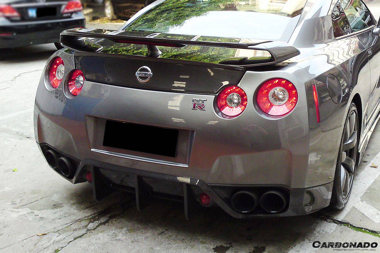 Carbonado BSE Style Carbon Fiber Rear Lip | 2008-2011 Nissan GTR R35