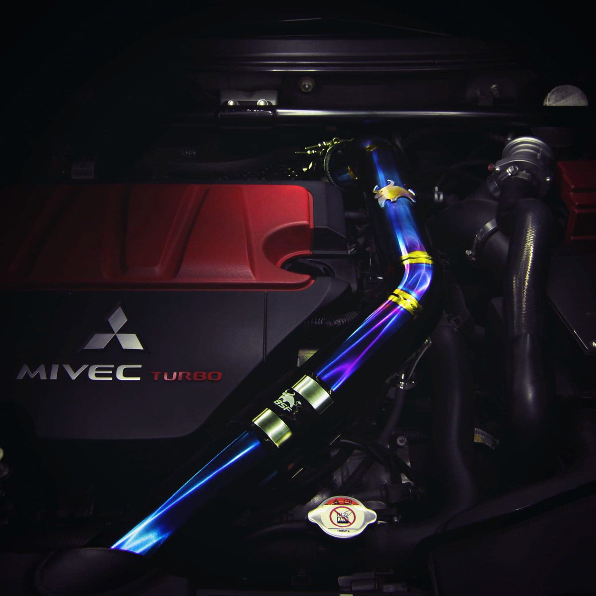 BS Fab Titanium Upper Intercooler Piping | Mitsubishi Evo X