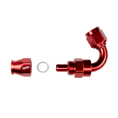 -6 AN 120 Degree Female Aluminum Hose End (PTFE)