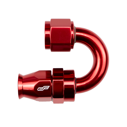 -6 AN 180 Degree Female Aluminum Hose End (PTFE)