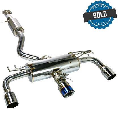 Remark Elite Spec Cat - Back Exhaust w/ Outer Polished &amp; Center Burned TI Tips (2023+ Toyota GR Corolla) - Remark