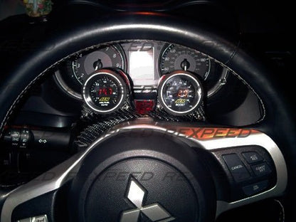 Rexpeed Carbon Fiber Steering Wheel Single/Dual Gauge Pod (Evo X) - Rexpeed