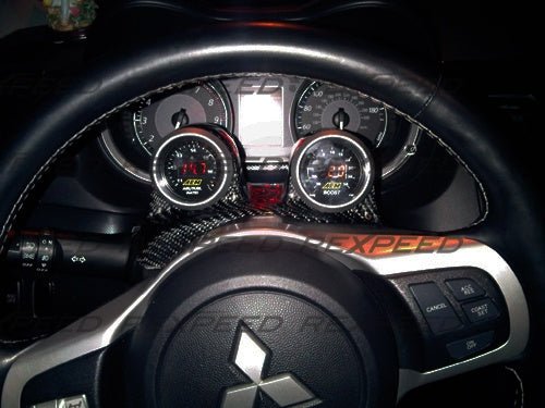 Rexpeed Carbon Fiber Steering Wheel Single/Dual Gauge Pod (Evo X) - Rexpeed