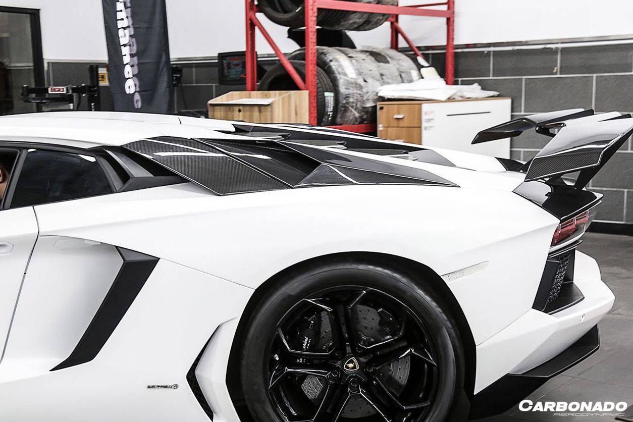 Panel de admisión trasero de fibra de carbono estilo OEM para Lamborghini Aventador LP700 LP740 Coupé Carbonado 2011-2016