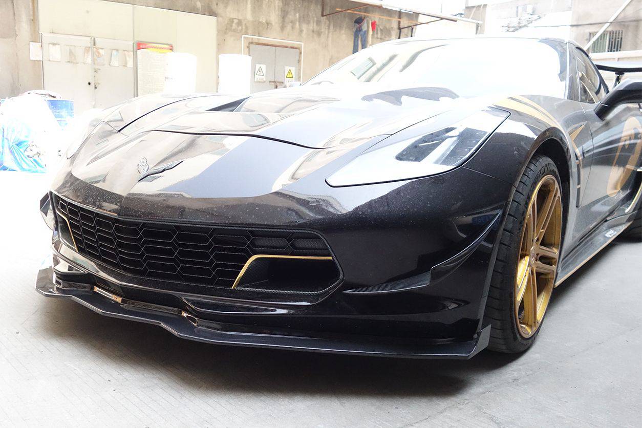 Carbonado 2013-2019 Corvette C7 Z51 Grandsport Z06 RK Style Front Lip