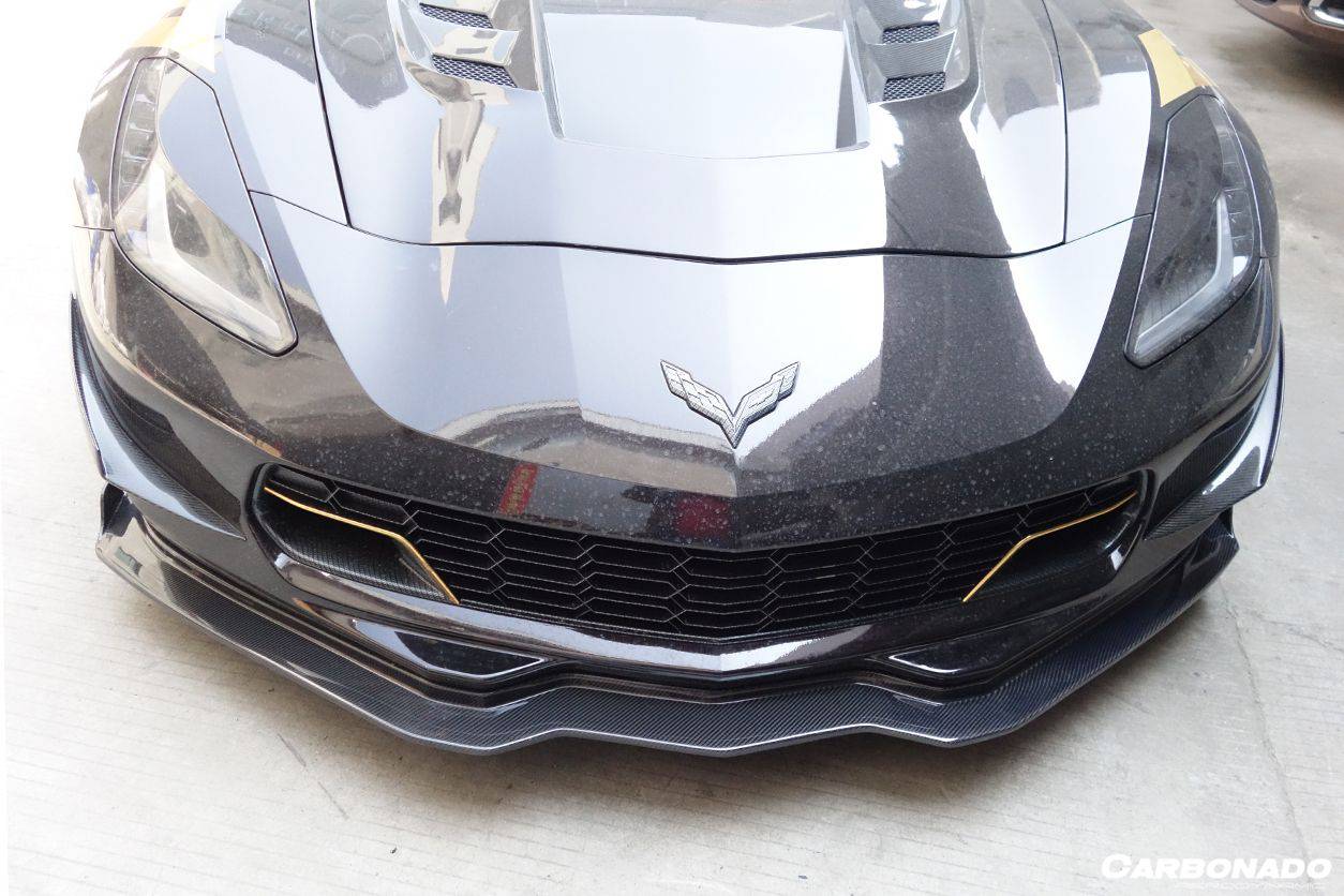 Carbonado 2013-2019 Corvette C7 Z51 Grandsport Z06 RK Style Front Lip