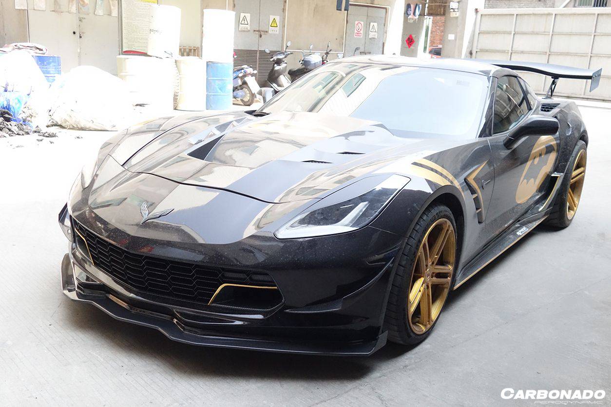 Carbonado 2013-2019 Corvette C7 Z51 Grandsport Z06 RK Style Front Lip