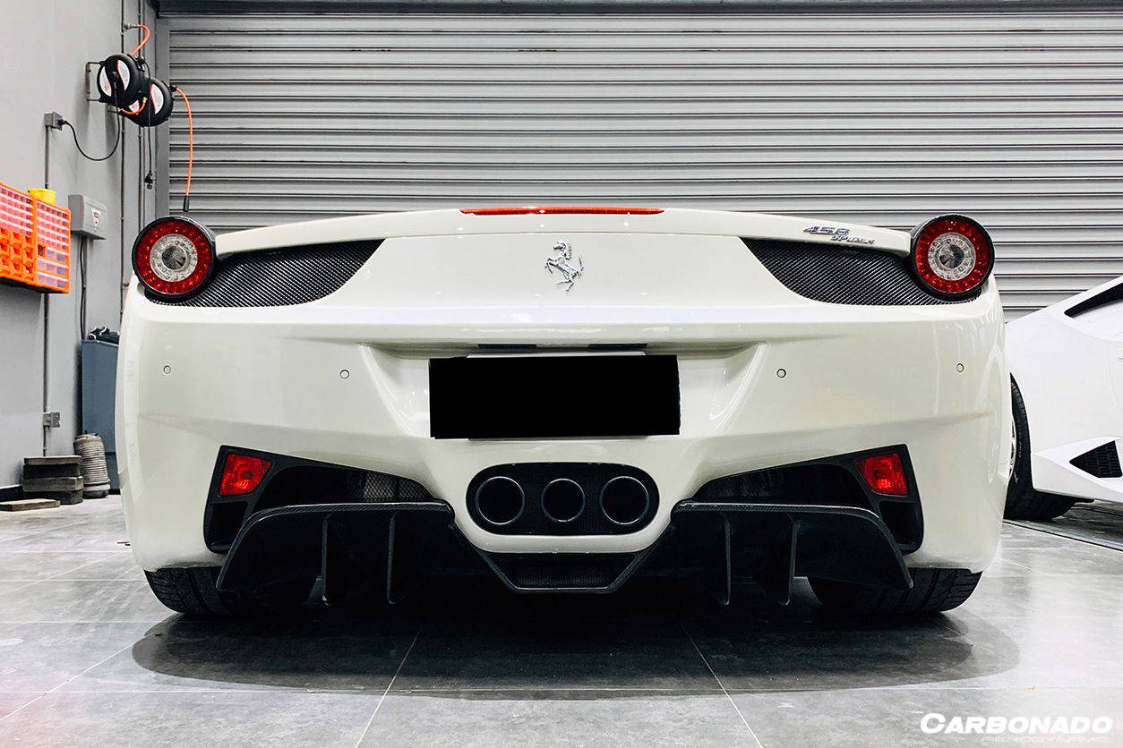 Carbonado 2010-2015 Ferrari 458 Coupe Spider OE Style Carbon Fiber Brake Lights Covers