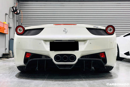 Carbonado 2010-2015 Ferrari 458 Coupe Spider OE Style Carbon Fiber Brake Lights Covers